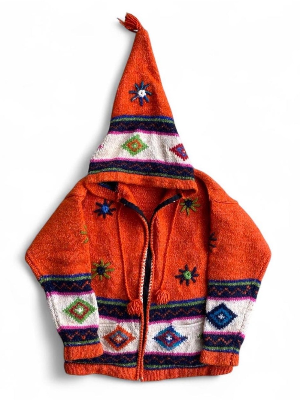 Ecuadorian Women’s Vintage Hand Knit Wool Jacket
